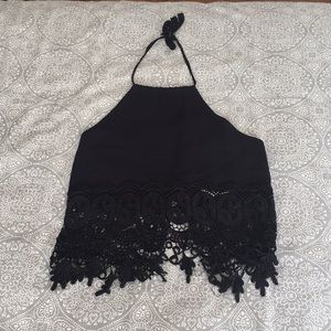Black halter top